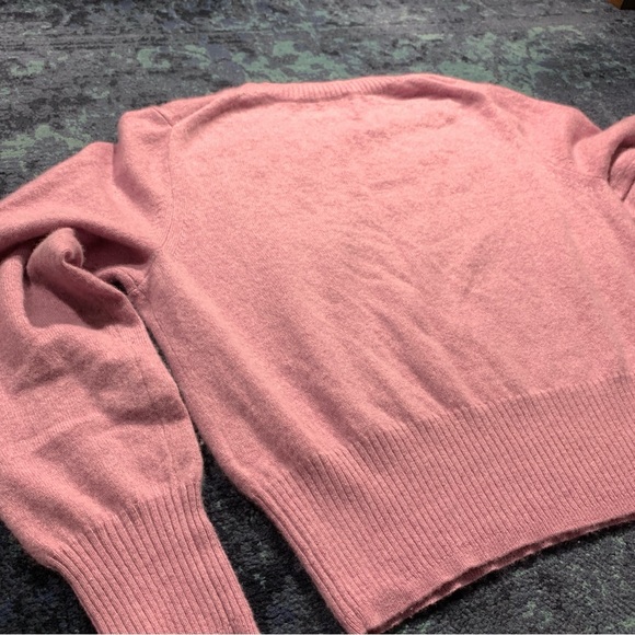 J Crew Cashmere Shrunken Crewneck Sweater L, Heather Petunia - Picture 8 of 11